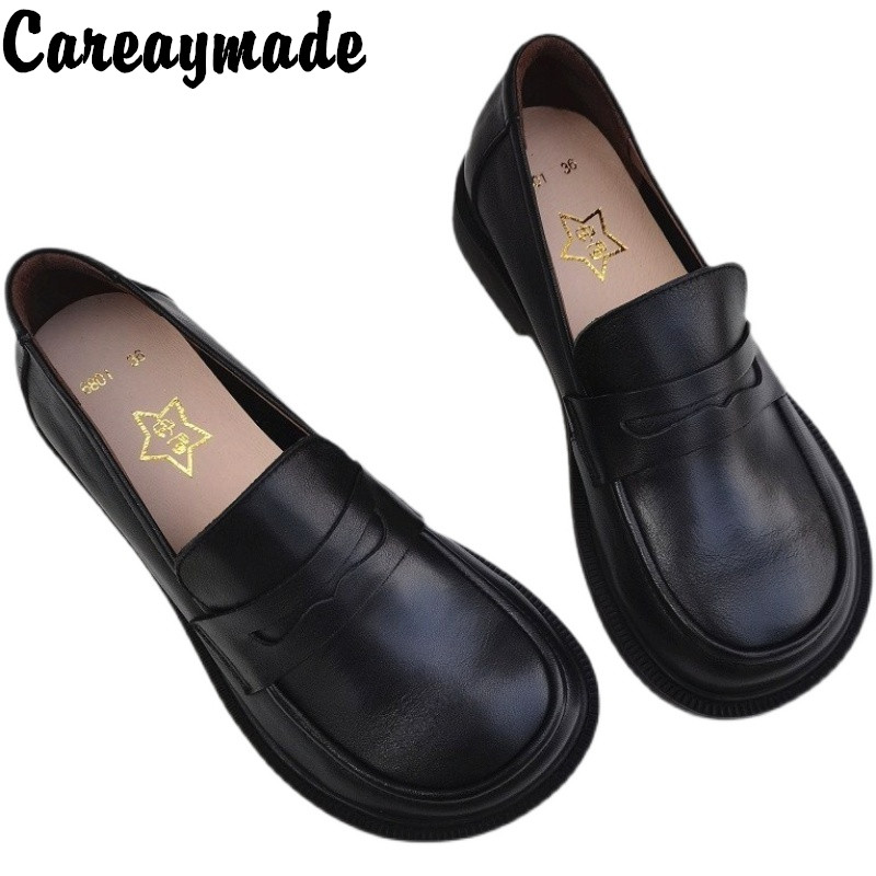 Men'S Shoes With Toes - Careaymade-Chaussures Oxford en cuir de vachette