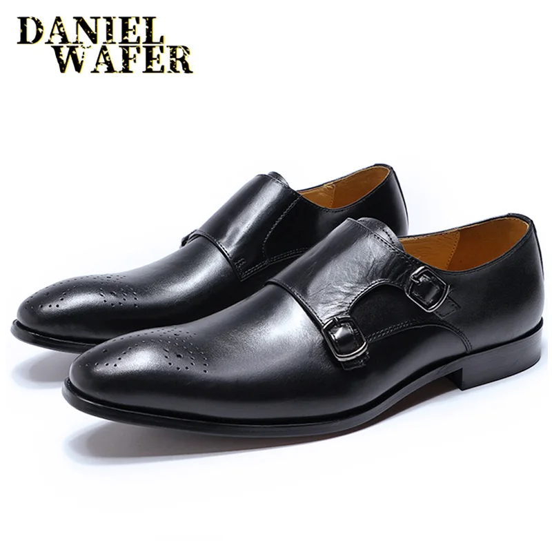 Monk Strap Shoe - Chaussures de luxe décontractées pour hommes,