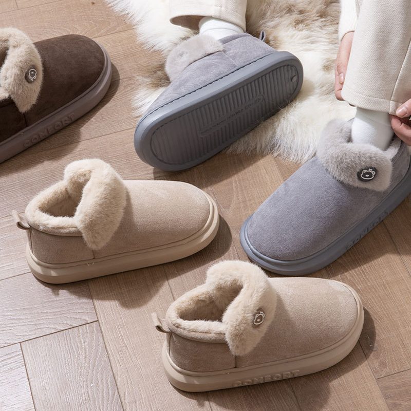 Men'S Shoes Grip - Maison floue pantoufle femmes moelleux hiver