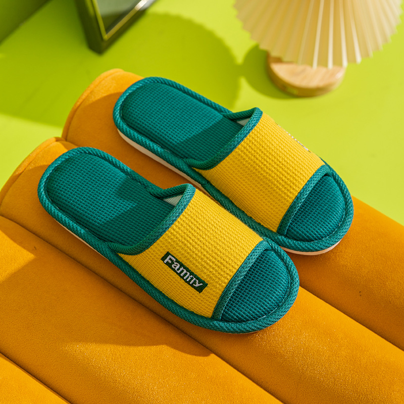 Men'S Shoes With Toes - Chaussons en lin gaufré pour femmes