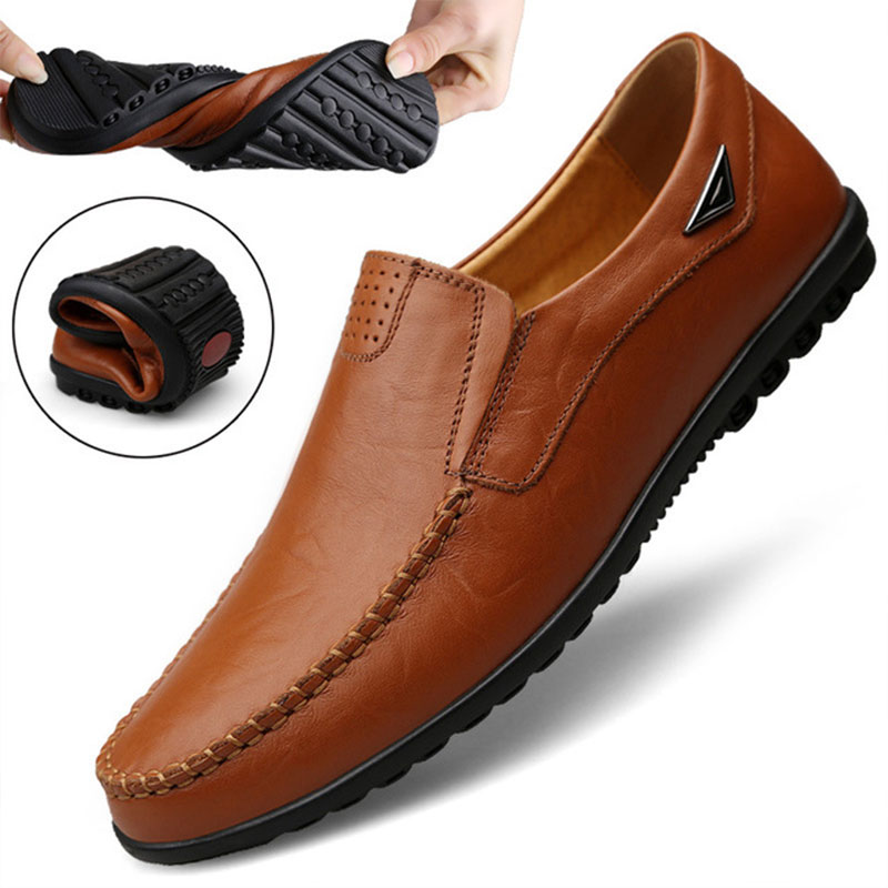 Men Shoes Elegant - Mocassins en cuir véritable pour hommes,