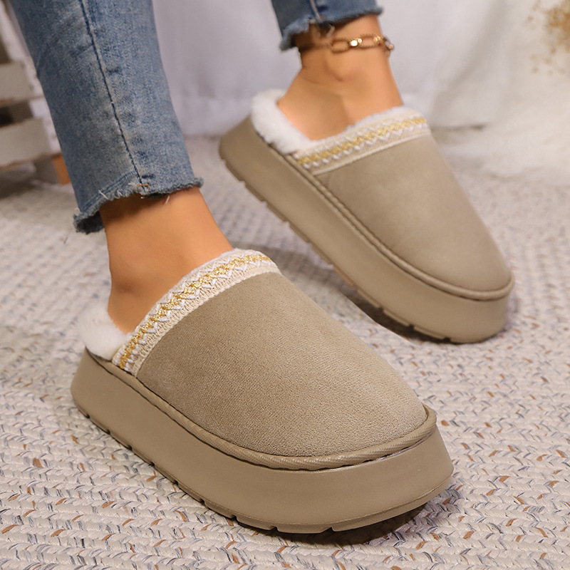 Men'S Shoes Grip - Maison pantoufle femmes hiver chaud fourrure