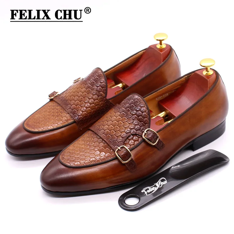 Mocassins en cuir véritable po - Monk Strap Shoe avis et prix