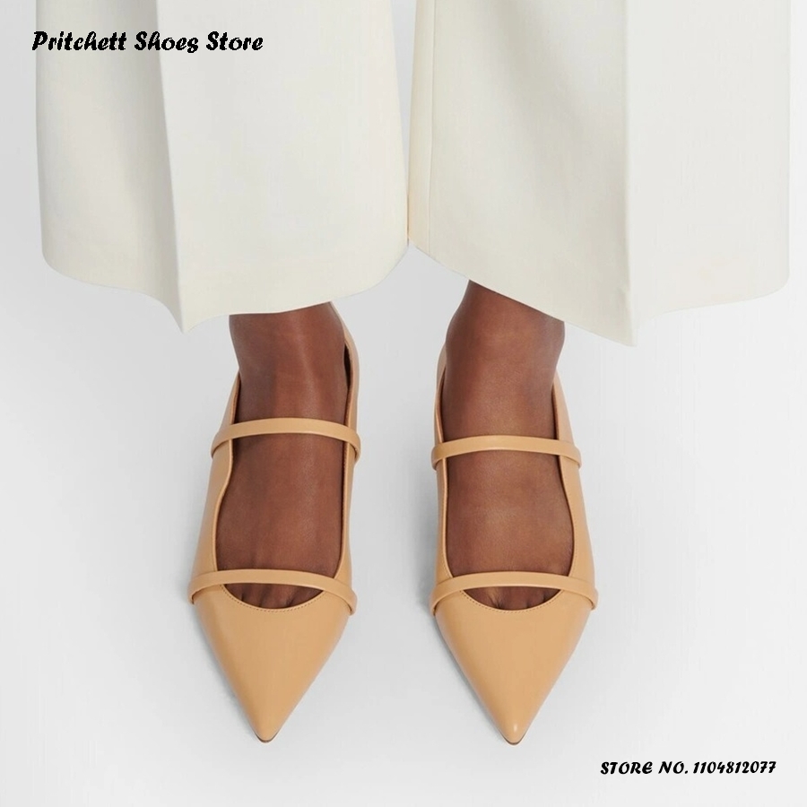 Ballerines en cuir à double br - Men'S Shoes With Toes avis et prix