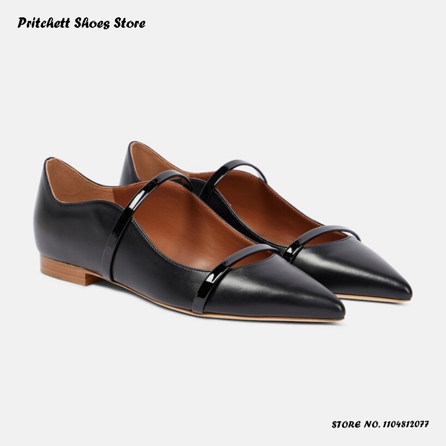 Ballerines en cuir à double br - Men'S Shoes With Toes avis et prix