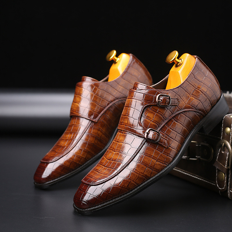 Mocassins en cuir verni pour h - Monk Strap Shoe avis et prix
