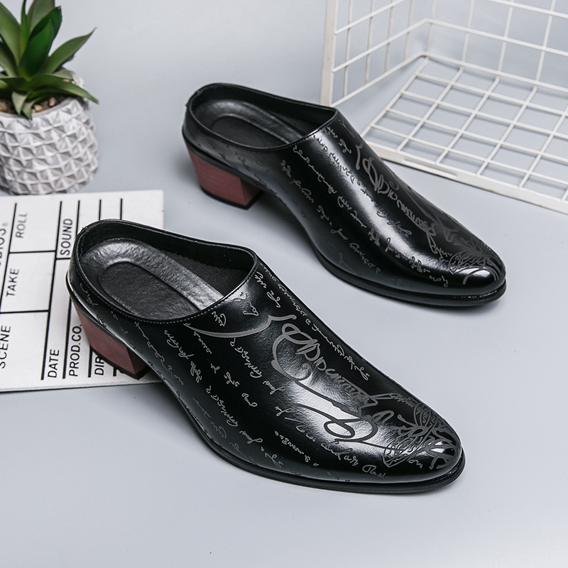 Mules en cuir marron pour homm - Men'S Shoes With Toes avis et prix