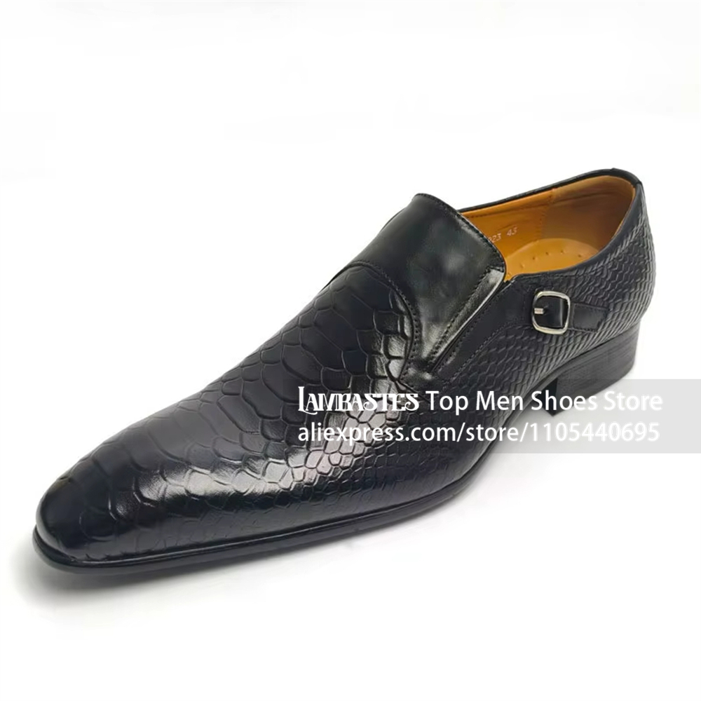 Mocassins Monk en cuir noir po - Monk Strap Shoe avis et prix